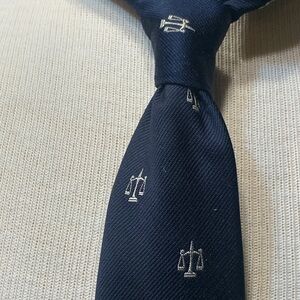 70’s SCALES OF JUSTICE LAWYER LAW SCHOOL LIBRA HOROSCOPE NECKTIE